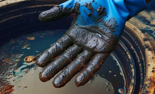 a-Gasoleo-contaminado-oktanke Gasóleo sucio con lodos y sedimentos del gasoil